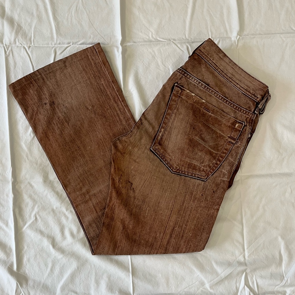 Abstract Brown Diesel Denim